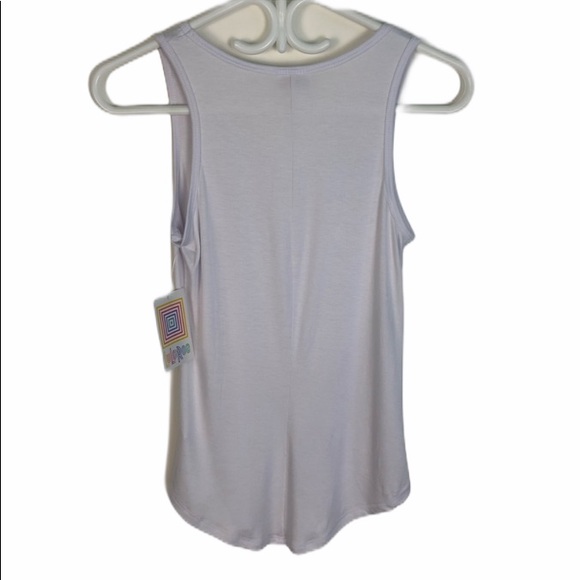 LuLaRoe White Sleeveless Tank Top - XXS - Picture 3 of 8